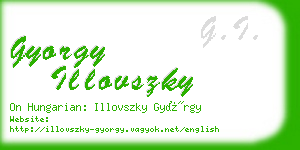 gyorgy illovszky business card